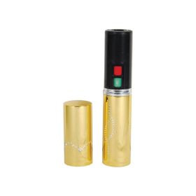 25,000,000 Volt Rechargeable Lipstick Stun Gun with Flashlight, gold