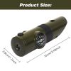 ABS 7 In 1 Multifunctional Survival Whistle With LED Light; Compass; Thermometer; Magnifying Glass; Mirror; Suitable For Camping; Hiking; Outdoor