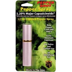 Pepper Shot 1.2% MC 1/2 oz lipstick pepper spray (Option: Pink)