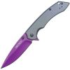 Assisted Open Folding Pocket Knife with Grey handle and