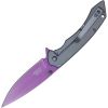 Assisted Open Folding Pocket Knife with Grey handle and