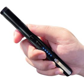 40,000,000 Volts Pen Stun Gun Flashlight with battery meter and pocket clip (Option: Black)