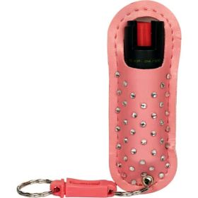 Pepper Shot 1.2% MC 1/2 oz Halo Rhinestone Holster (Option: Pink)