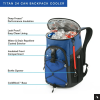 24 Can, 12 Quart, Welded Soft Cooler Backpacks with Waterproof Exterior